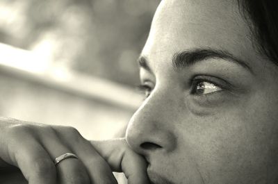 Close-up of young woman