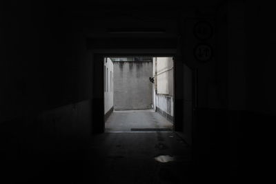 Empty corridor of building