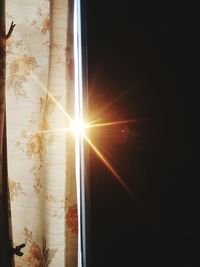 Sun shining through window