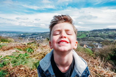 Portrait of teenage boy