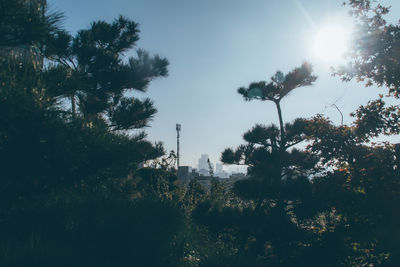 Scenic view of water tower against sky