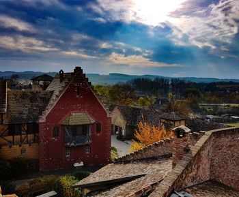 Houses against sky