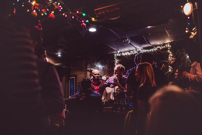 Group of people at music concert