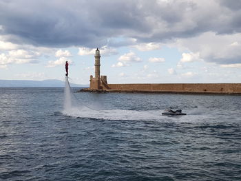 Lighthouse at seaside