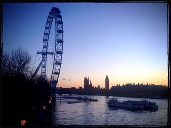 Ferris wheel at dusk