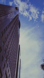 Low angle view of modern building against sky