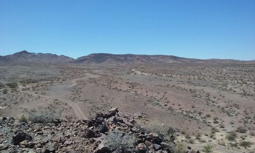 Scenic view of landscape against clear sky