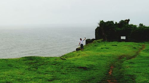 Scenic view of sea against sky