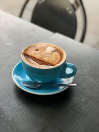 Close-up of coffee on table
