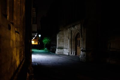 View of city at night