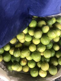 High angle view of fruits for sale in market