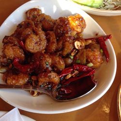 High angle view of food in plate