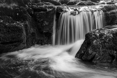 Scenic view of waterfall