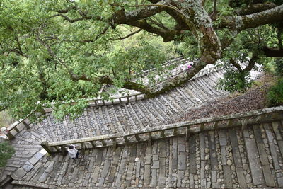 High angle view of a building