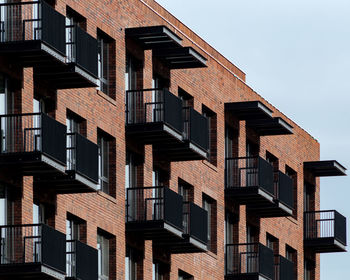 Low angle view of building against clear sky