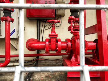 Close-up of red pipe