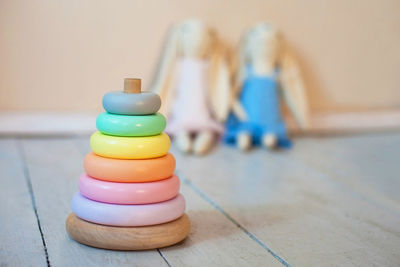 Close-up of candies on table
