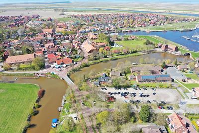 High angle view of townscape