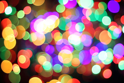 Defocused image of illuminated lights