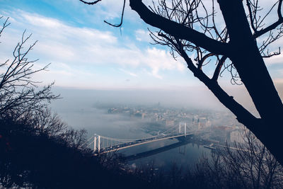 Scenic view of danube river