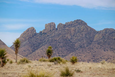 Scenic view of arid landscape against sky