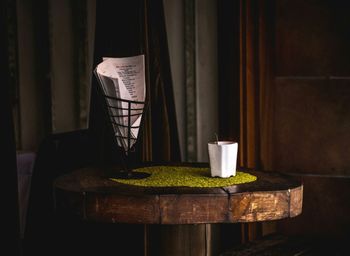 Close-up of food on table