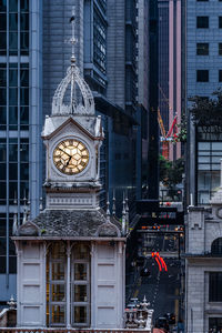 Low angle view of buildings in city