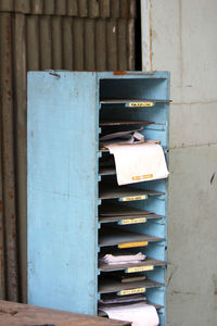 View of empty shelf