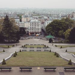 High angle view of city