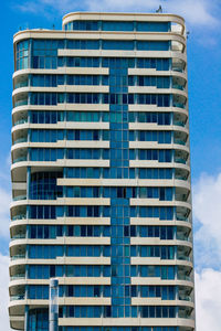 Low angle view of modern building against sky