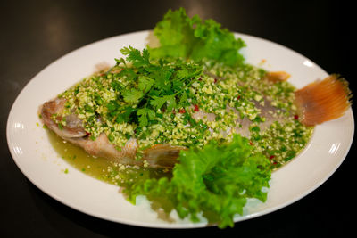 Close-up of food in plate