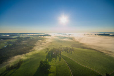 Aerial view of landscape against sky