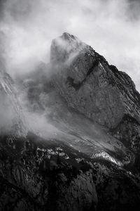 Scenic view of mountain range against sky