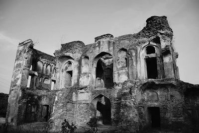 Low angle view of old ruin