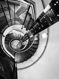 Low angle view of spiral staircase