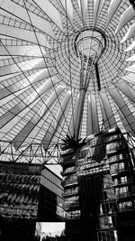 Sony center, berlin, black and white