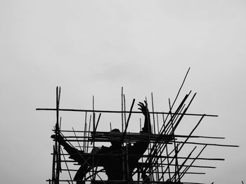 Low angle view of horse against sky