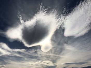 Low angle view of white sky