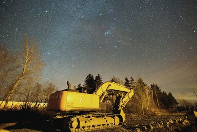 Scenic view of landscape at night