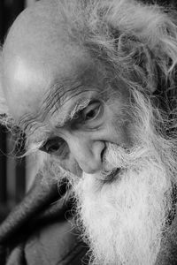 Close-up portrait of old man