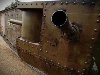 Close-up of old ship