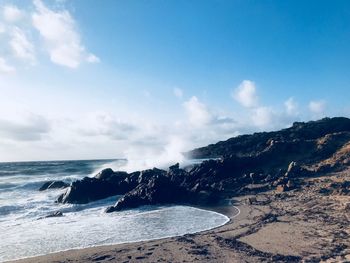Scenic view of sea against sky