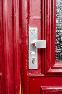 Close-up of closed door