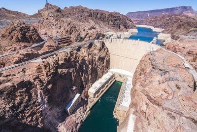 Aerial view of dam