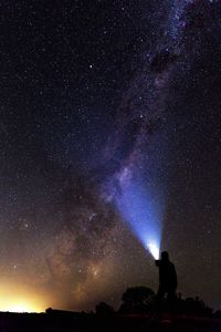 Low angle view of star field against star field