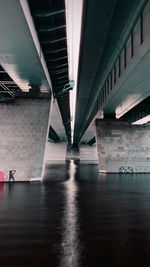 High angle view of bridge over river