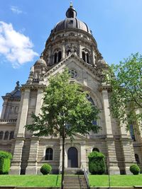 Low angle view of historic building against sky