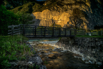 Bridge over river against sky