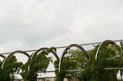 Low angle view of bridge against sky