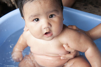 Portrait of cute baby boy